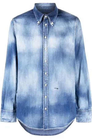Dsquared2 Camisa de mezclilla con motivo tie-dye