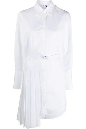 OFF-WHITE Vestido camisero con eslogan estampado