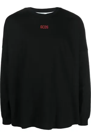 GCDS Playera manga larga con logo estampado