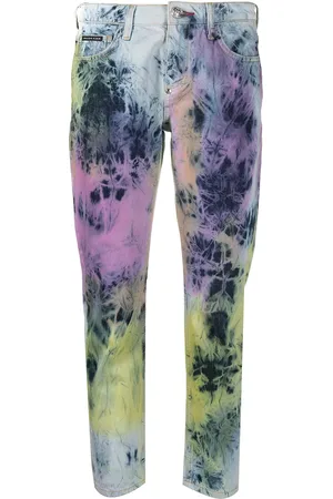 Philipp Plein Boyfriend jeans con motivo tie-dye