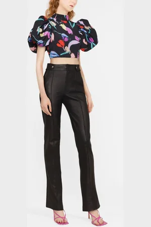 ROTATE Blusa corta con estampado floral