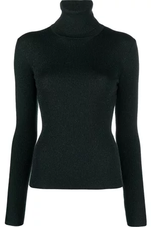P.A.R.O.S.H. Top tejido de canalé con cuello vuelto