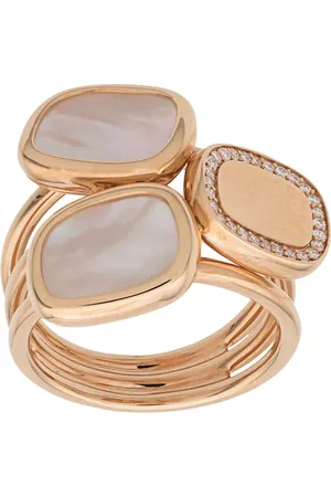 Roberto Coin Anillo en oro rosa de 18kt con diamante y cuarzo