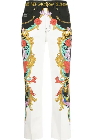 VERSACE Pantalones con logo en la pretina