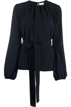P.A.R.O.S.H. Blusa fruncida con cintura lazada