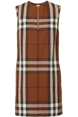 Burberry Vestido sin mangas con motivo de cuadros