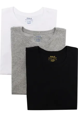 Ralph Lauren Pack de tres playeras con logo bordado