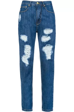 DTT Chloe high waist disco stretch skinny jeans in light wash blue