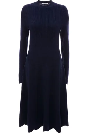 J.W.Anderson Vestido midi con dobladillo festoneado