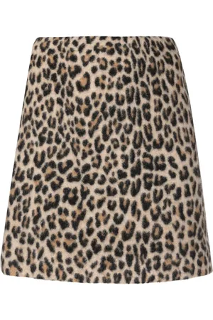 ERMANNO SCERVINO Falda midi con estampado de leopardo