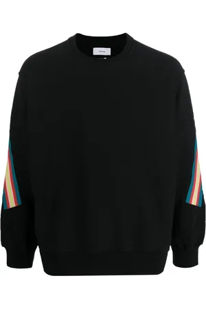 FACETASM Sudadera con cuello redondo y motivo de rayas