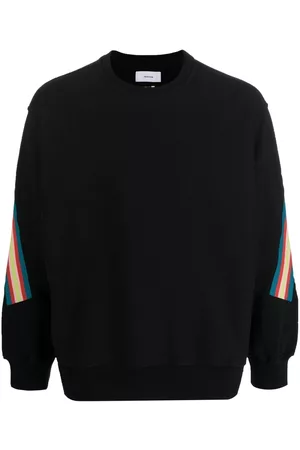 FACETASM Sudadera con cuello redondo y motivo de rayas