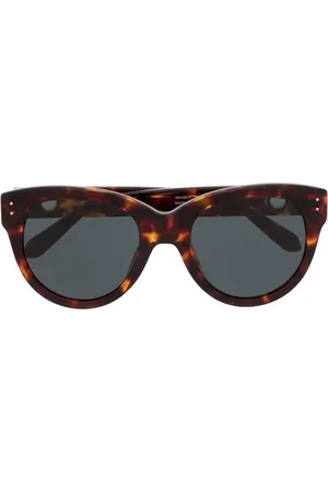 Linda Farrow Lentes de sol con armazón cat eye estilo carey