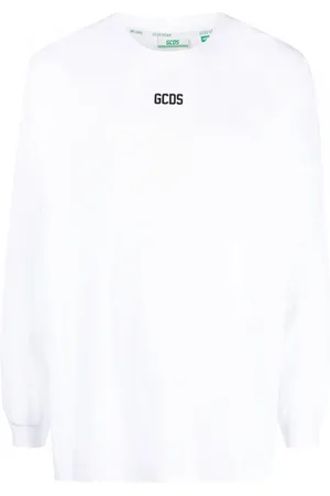 GCDS Playera manga larga con logo estampado