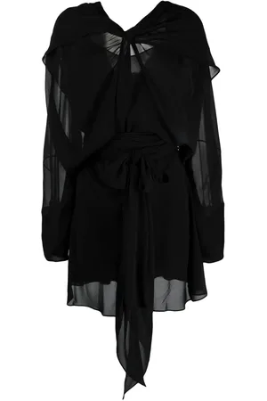 Maison Margiela Vestido corto de seda drapeado