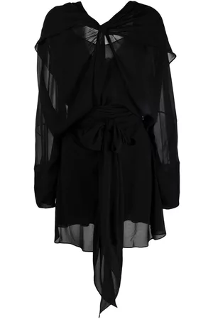 Maison Margiela Vestido corto de seda drapeado