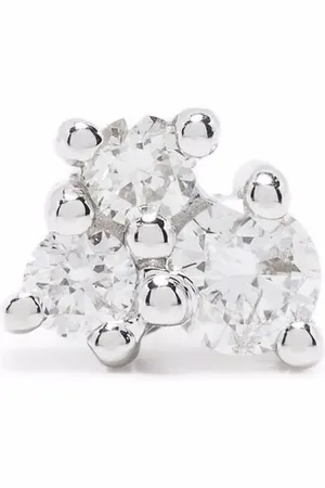 DJULA Arete 3 en oro blanco de 18kt con diamantes