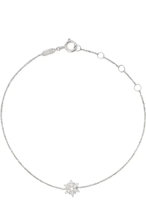 DJULA Pulsera de cadena Sun en oro blanco de 18kt con diamantes