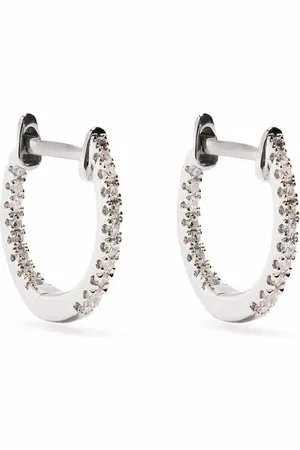DJULA Arracadas en oro blanco de 18kt con diamantes