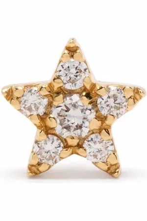 DJULA Arete Star en oro amarillo de 18kt con diamantes