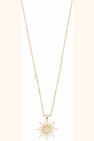 DJULA Collar Soleil en oro amarillo de 18kt con diamante
