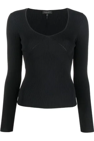 RAG&BONE Top con cuello en U