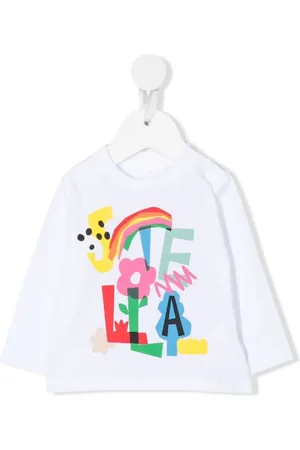 Stella McCartney Playera manga larga con logo estampado