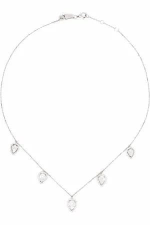 DJULA Gargantilla Five Pear en oro blanco de 18kt con diamantes