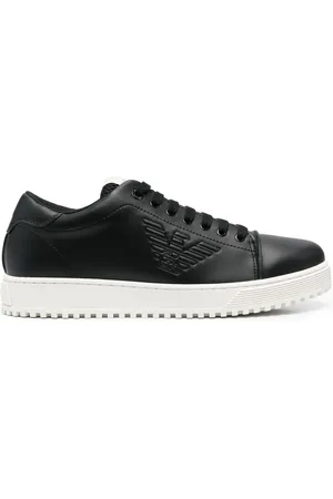 Emporio Armani Tenis con agujetas y logo