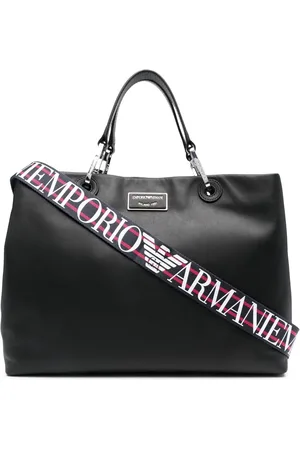 Emporio Armani Tote con placa del logo
