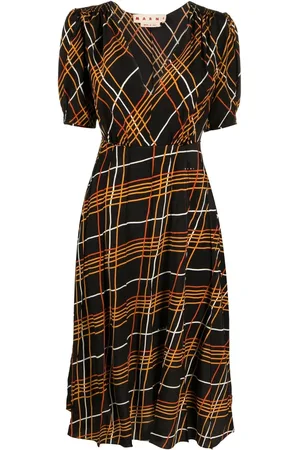 Marni Vestido midi con motivo de rayas