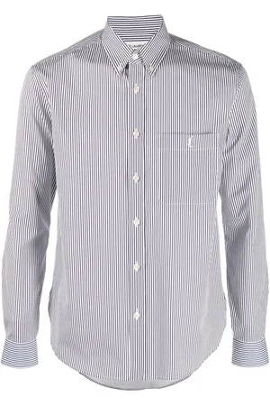 Saint Laurent Camisa con botones y rayas estampadas