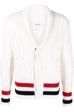 Thom Browne Cárdigan con rayas RWB