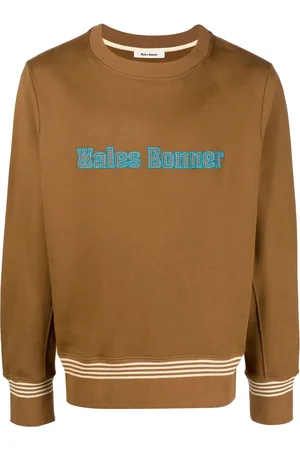 WALES BONNER Sudadera con cuello redondo y logo bordado
