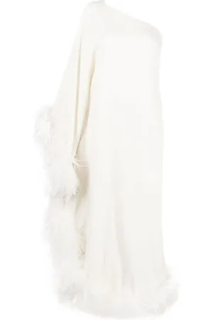 ‎Taller Marmo‎ Vestido de fiesta Ubud con ribete de plumas