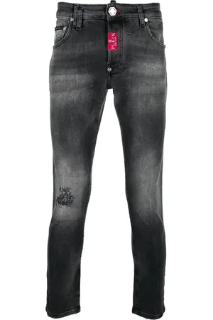 Philipp Plein Skinny jeans con efecto envejecido