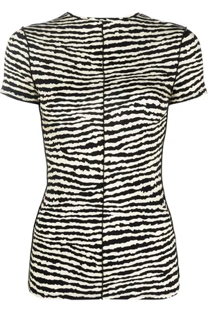 Proenza Schouler Playera con estampado de cebra