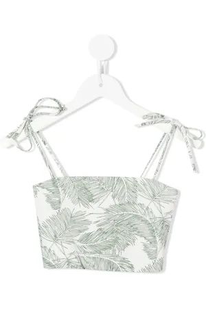 Little Bambah Top corto con palmeras estampadas