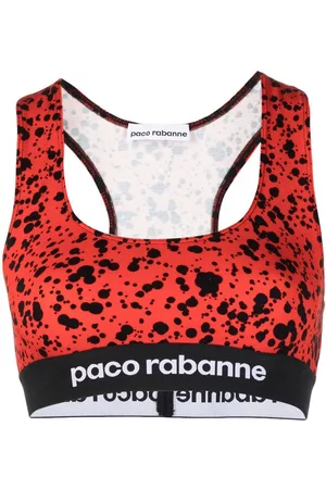 Paco rabanne Top estilo bralette con estampado abstracto