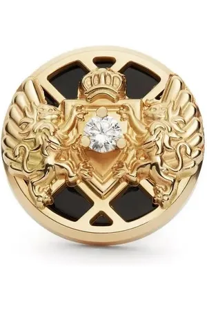 Balmain Arete Emblem en oro amarillo de 18kt con diamantes