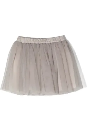 DOUUOD KIDS Falda corta con capas de tul