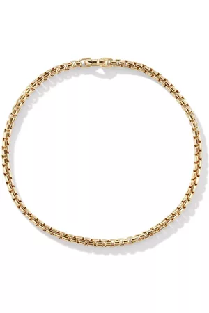 David Yurman Pulsera DY Bel Aire Box Chain en oro amarillo de 18kt de 2.7mm