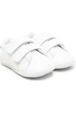 VERSACE Tenis con cierre autoadherente y logo estampado