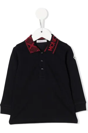 Moncler Playera tipo polo manga larga