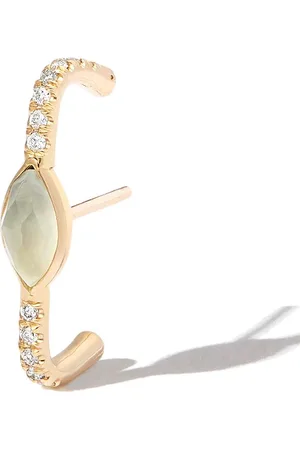 JACQUIE AICHE Arete en oro amarillo de 14kt con aguamarina