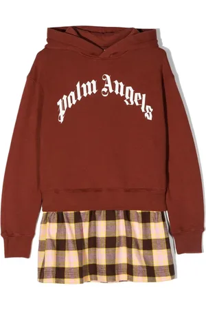 Palm Angels Vestido con capucha y logo estampado