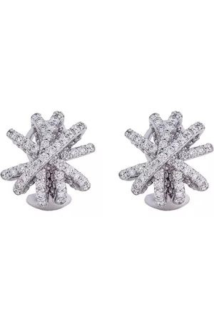 FOPE Aretes en oro blanco de 18kt con diamantes en pavé