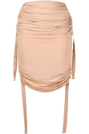 DION LEE Falda midi Doric fruncida