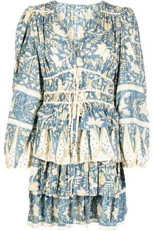 ULLA JOHNSON Vestido corto con estampado floral