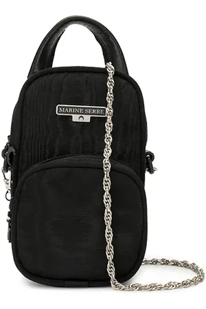Marine Serre Bolsa crossbody con placa del logo